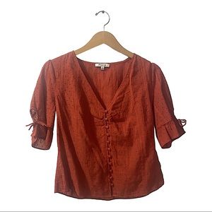 Polka dot sienna madewell blouse